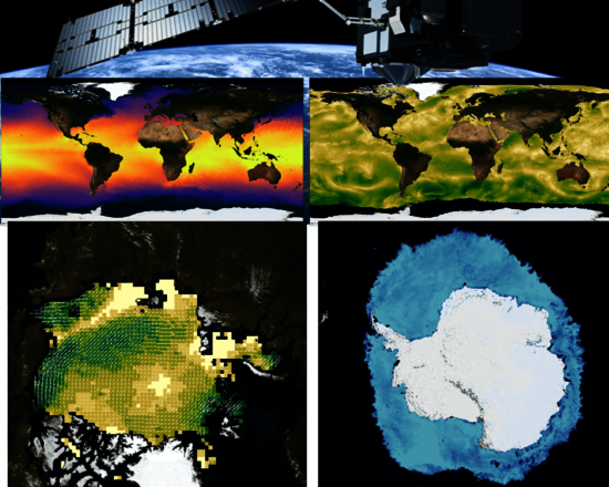 maps from CERSAT for several oceanic variables