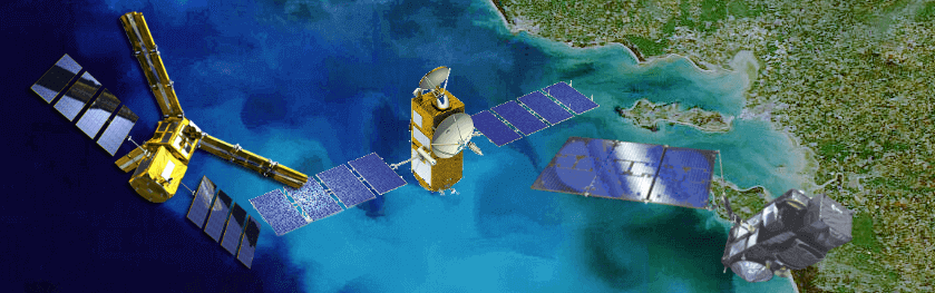[Translate to English:] Satellites SMOS Jason-3 Sentinel-3