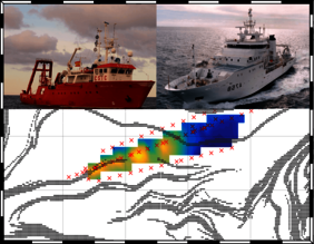 Navires Garcia Del Cid (IMEDEA-SOCIB) et Beautemps-Beaupré (SHOM) lors des campagnes BIOSWOT, SWOT-PROTEVS et  PRE-SWOT