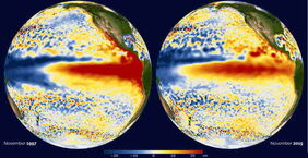 El Niño, poster AVISO 30 années d'El Niño par altimétrie