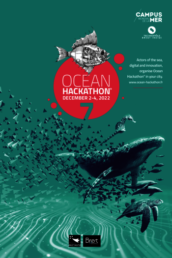 affiche de l'Ocean Hackathon 2022