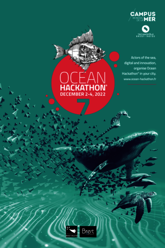 affiche de l'Ocean Hackathon 2022