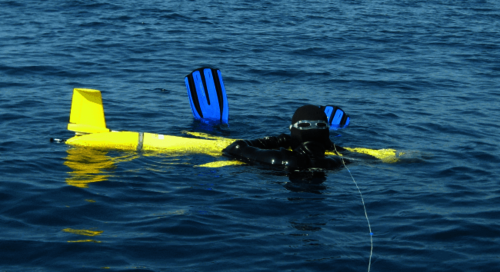 Glider déployé par le Laboratoire Océanologique de Villefranche-sur-Mer
