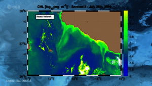 satellite Sentinel-3, mesure de la couleur de l'eau