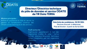 annonce Directeur technique du pôle ODATIS, juillet 2024