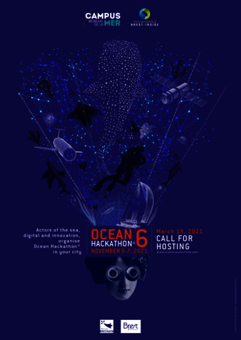 affiche de l'Ocean Hackathon 2021