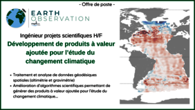 Offre de poste - Développement de produits à valeur ajoutée pour l’étude du changement climatique