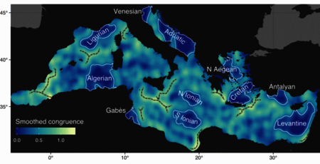 écorégions en mer Méditerranée réalisées dans le cadre de MERMEX/MISTRALS