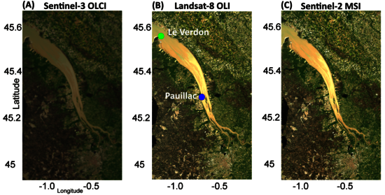 Matières en suspension des eaux estuariennes turbides à partir des images satellites