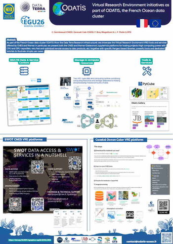 EGU 2026 : Virtual Research Environment initiatives as part of ODATIS, the French Ocean data cluster  