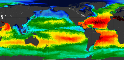 carte de Sea Surface Salinity