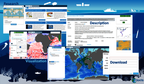 Services tools on the ODATIS data portal