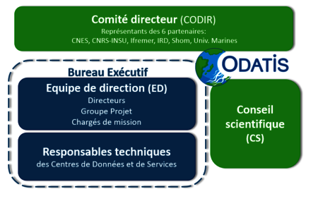 Pôle Océan ODATIS, Comité Directeur, Bureau Exécutif et Conseil Scientifique