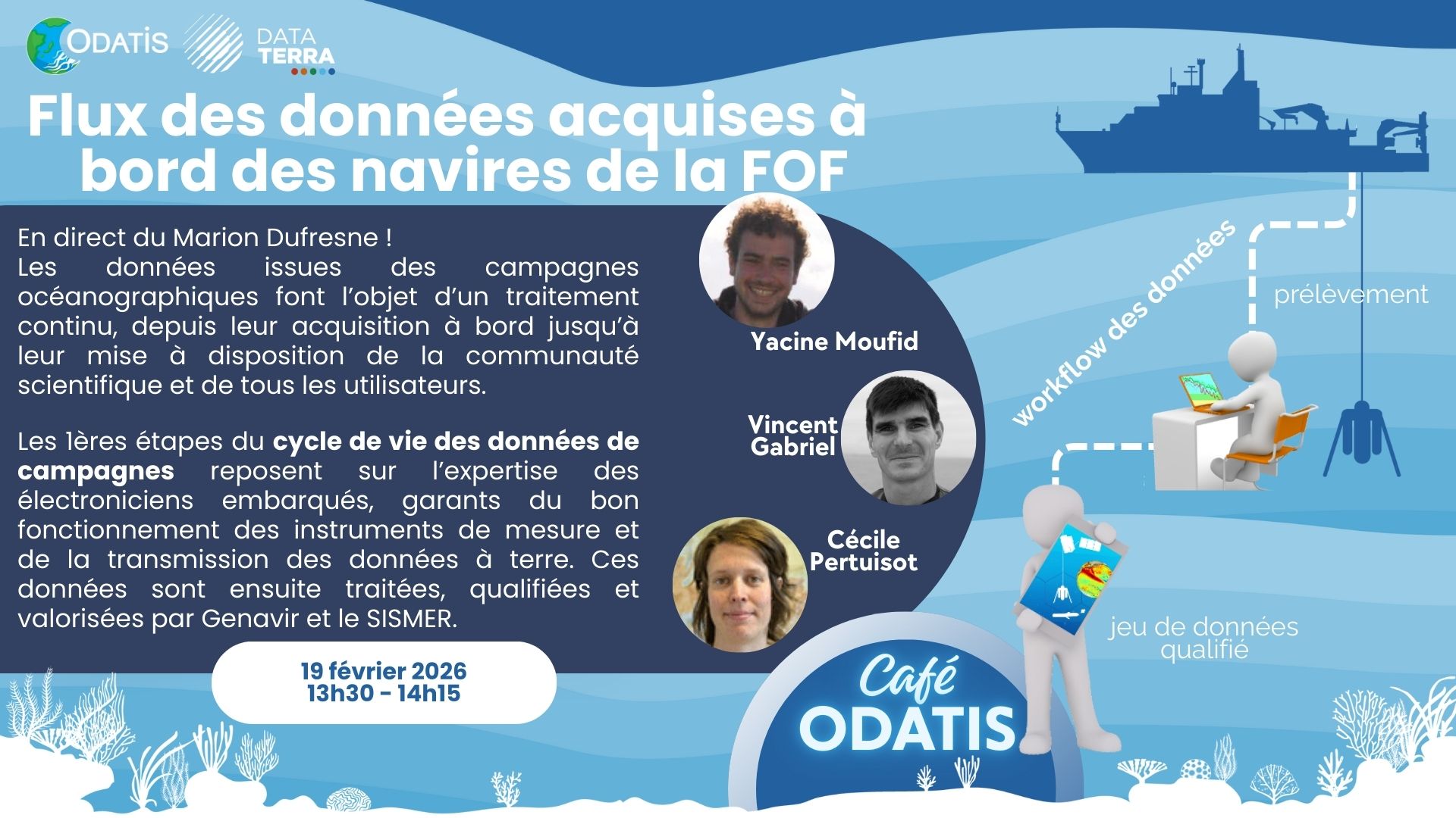 webinaire Cafe ODATIS Flux des données acquises à bord des navires de la Flotte Océanographique Française