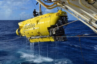 Sous-marin habité Nautile pendant la campagne BICOSE2