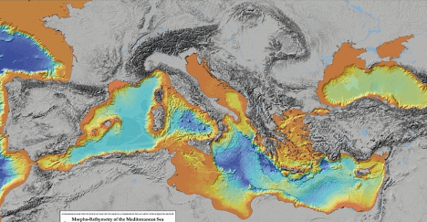 bathymétrie méditerranée