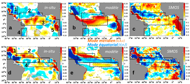Signatures en salinité de l'océan atlantique tropical dans les données in situ, modèle et satellite SMOS