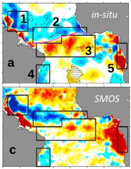 signature de la salinité de surface en atlantique tropical, SNO SSS