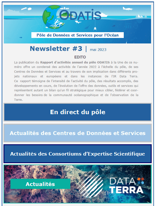 Newsletter n°3 du pôle Océan ODATIS